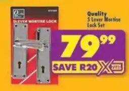 Shoprite Quality 5 Lever Mortise Lock Set offer