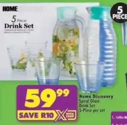 Shoprite Home Discovery Spiral Glass Drink Set offer