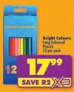 Shoprite Bright Colours Long Coloured Pencils offer