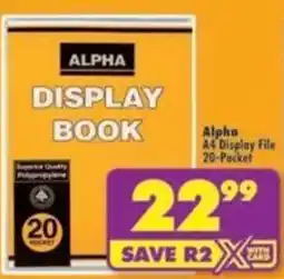 Shoprite Alpha Display Book offer