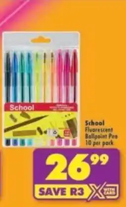 Shoprite School Fluorescent Ballpoint Pen offer