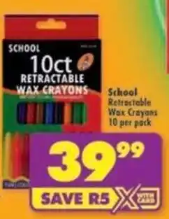 Shoprite School Retractable Wax Crayons offer
