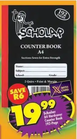 Shoprite Scholar A4 Hardcover Counter Book offer