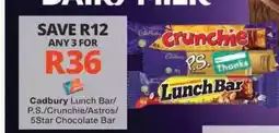 Checkers Cadbury Chocolate Bars offer