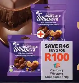 Checkers Cadbury Whispers Chocolates 170g offer