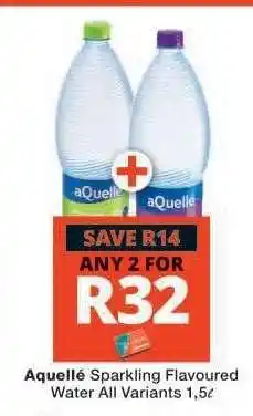 Checkers aQuellé Sparkling Flavoured Water All Variants 1,5ℓ offer