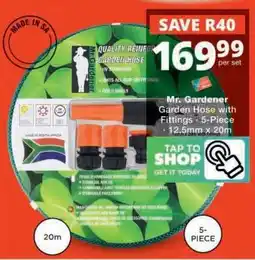 Checkers Mr Gardener Garden Hose with Fittings - 5-Piece offer