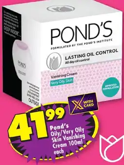 Shoprite Pond's Oily/Very Oily Skin Vanishing Cream offer