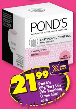 Shoprite Pond's Oily/Very Oily Skin Vanishing Cream offer
