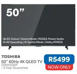 OK Furniture TOSHIBA 50" 60Hz 4K QLED TV offer