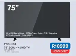 OK Furniture TOSHIBA 75" 60Hz 4K UHD TV offer