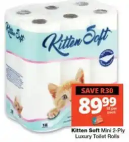 Checkers Kitten Soft Mini 2-Ply Luxury Toilet Rolls offer