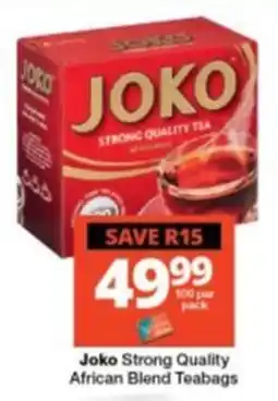 Checkers Joko Strong Quality African Blend Teabags offer