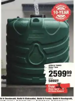 Build It AFRICA TANKS Water Tank offer