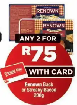 OK MiniMark Renown Back or Streaky Bacon offer
