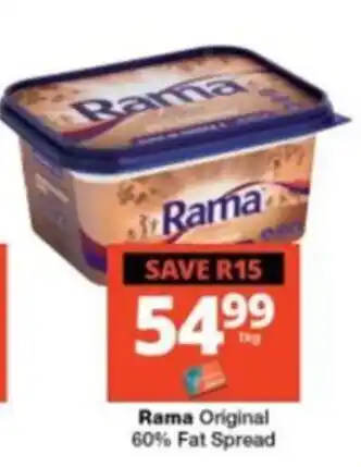 Checkers Rama Original 60% Fat Spread offer