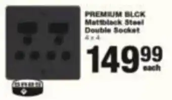 PREMIUM BLCK Mattblack Steel Double Socket