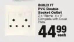 Build It BUILD IT PVC Double Socket Outlet offer