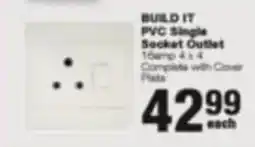 Build It BUILD IT PVC Single Socket Outlet offer