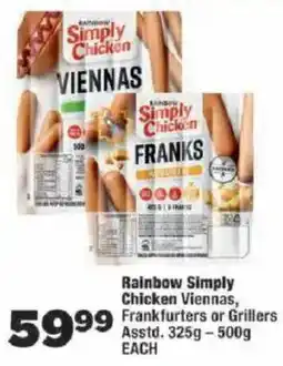 OK MiniMark Rainbow Simply Chicken Viennas, Frankfurters or Grillers offer