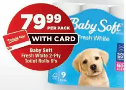 OK MiniMark Baby Soft Fresh White Toilet Rolls offer