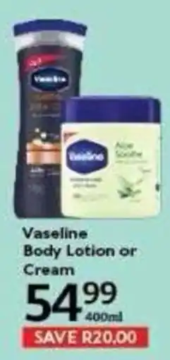 Oxford Freshmarket Vaseline Body Lotion or Cream offer
