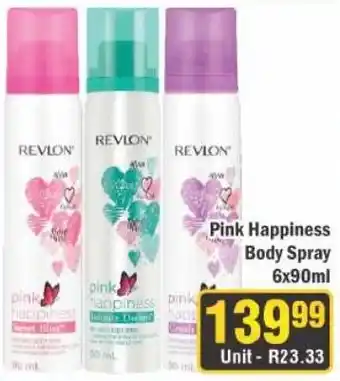 J&E Cash and Carry Revlon Pink Happiness Body Spray offer