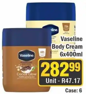 J&E Cash and Carry Vaseline Body Cream offer