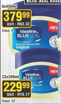 J&E Cash and Carry Vaseline BLUE SEAL pure petroleum jelly original offer