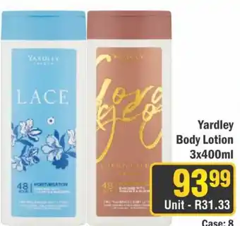 J&E Cash and Carry Yardley Body Lotion offer