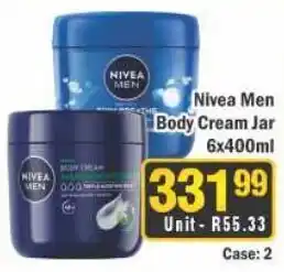 J&E Cash and Carry Nivea Men Body Cream Jar offer