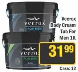 J&E Cash and Carry Veerox Body Cream Tub For Men offer