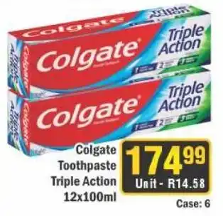 J&E Cash and Carry Colgate Toothpaste Triple Action offer