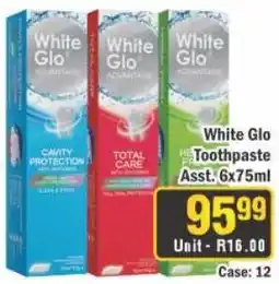 J&E Cash and Carry White Glo Toothpaste Assorted offer