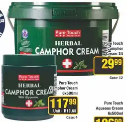 J&E Cash and Carry Pure Touch Herbal Camphor Cream offer