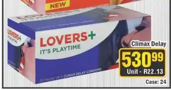 J&E Cash and Carry Lovers+ Condoms Climax Delay offer