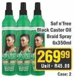 J&E Cash and Carry Sof n'free Black Castor Oil Braid Spray offer