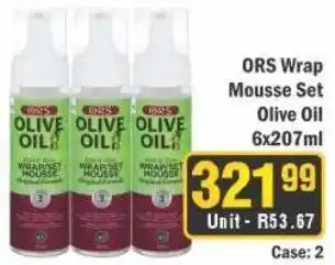 J&E Cash and Carry ORS Wrap Mousse Set Olive Oil offer