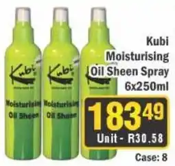 J&E Cash and Carry Kubi Moisturising Oil Sheen Spray offer