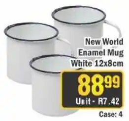 J&E Cash and Carry New World Enamel Mug White offer