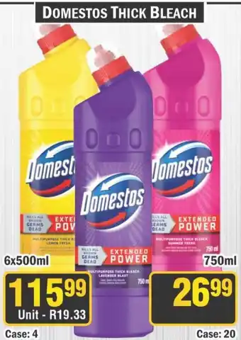 J&E Cash and Carry Domestos Thick Bleach offer