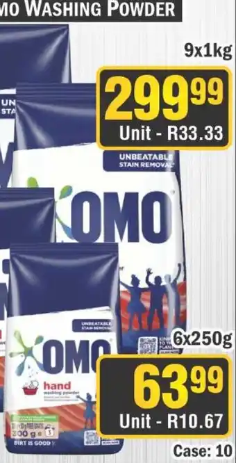 J&E Cash and Carry OMO WASHING POWDER offer