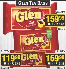 J&E Cash and Carry Glen Tea Bags offer