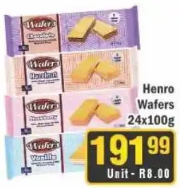 J&E Cash and Carry Henro Wafers offer