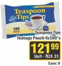 J&E Cash and Carry Teaspoon Tips Teabags Pouch offer