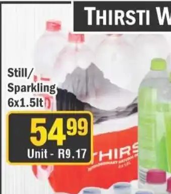 J&E Cash and Carry Thirsti Water offer