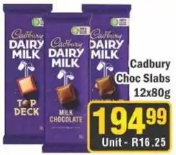 J&E Cash and Carry Cadbury Dairy Milk Choc Slabs offer