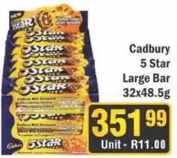 J&E Cash and Carry Cadbury 5 Star Large Bar offer
