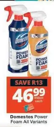 Checkers Domestos Power Foam All Variants offer