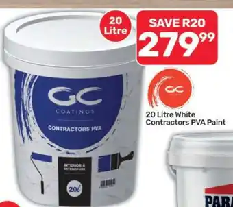 Pick n Pay Hypermarket 20 Litre White Contractors PVA Paint offer